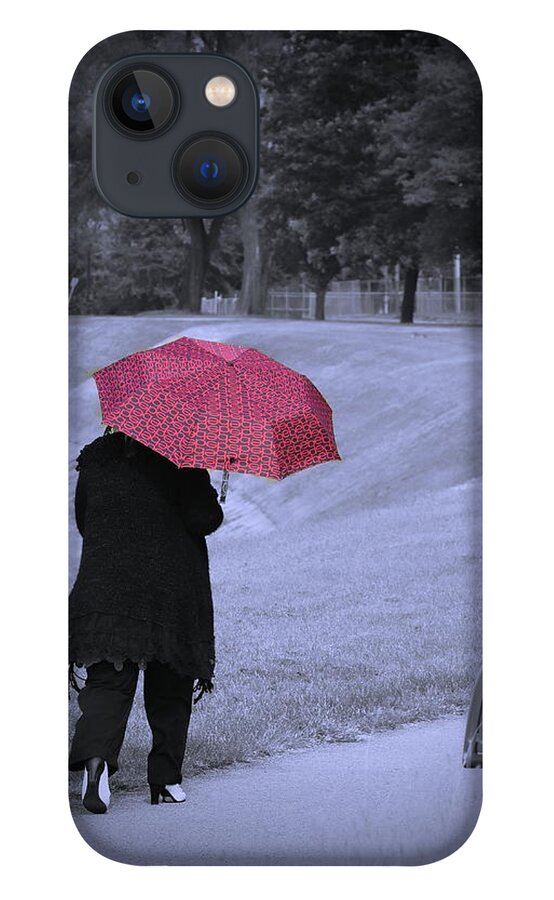  iPhone 13 Case featuring the photograph Red Umbrella by Jack Wilson