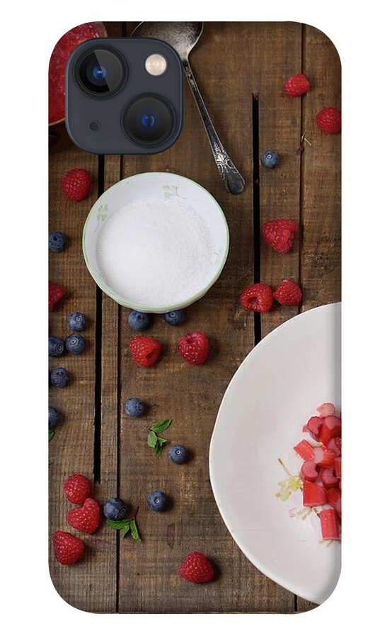 Spoon iPhone 13 Case featuring the photograph Rhubarb Soup With Berries 0913 by Lucytxcicipeng