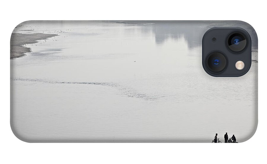 People iPhone 13 Case featuring the photograph River Yamuna by Bjarte Rettedal
