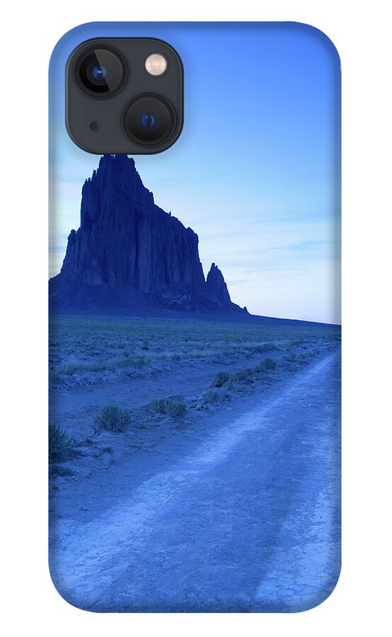 Scenics iPhone 13 Case featuring the photograph Road In Desert Leading To Mountain by Grant Faint