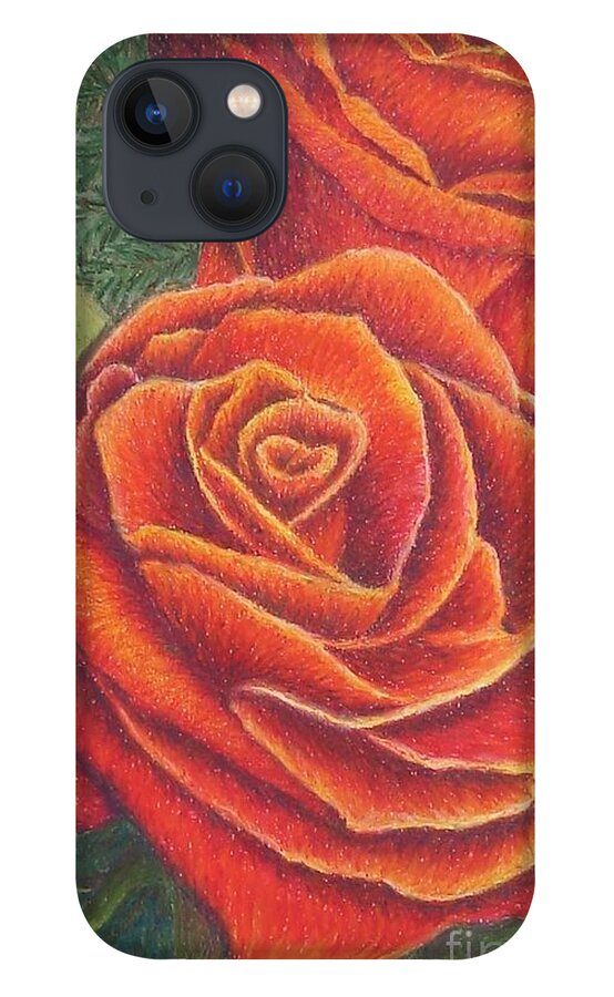Roses iPhone 13 Case featuring the painting Roses by Lisa Bliss Rush