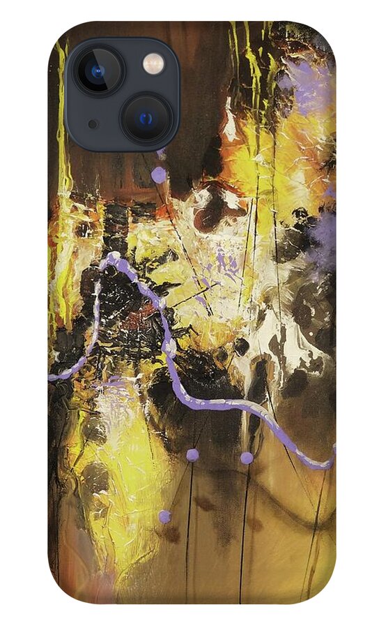 Abstract; Abstract Expressionist; Contemporary Art; Tom Shropshire Painting; Modern Art iPhone 13 Case featuring the painting Royal Descent by Tom Shropshire