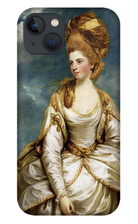 Sarah Campbell iPhone 13 Case featuring the painting Sarah Campbell by Joshua Reynolds by Rolando Burbon