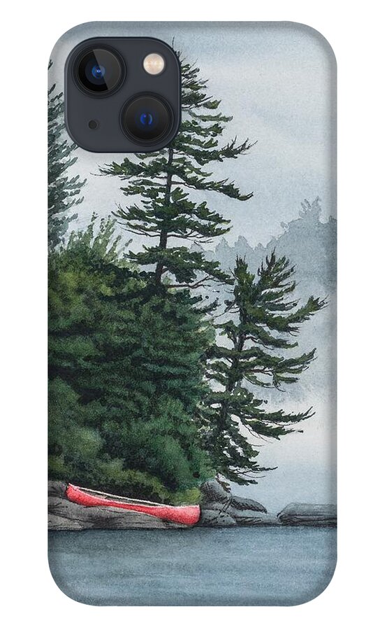 Watercolour iPhone 13 Case featuring the painting Secrets of the Mist by Karen Richardson