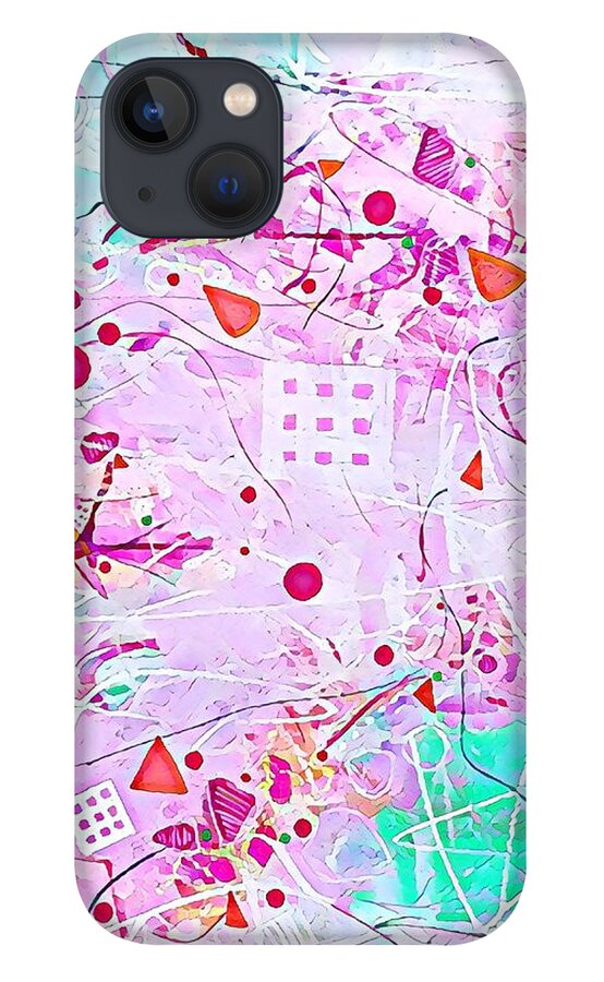 Shapes iPhone 13 Case featuring the mixed media Shape Shifter 6 by Vanessa Katz