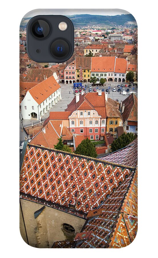 Orange Color iPhone 13 Case featuring the photograph Sibiu - Hermannstadt, Romania by Mitshu