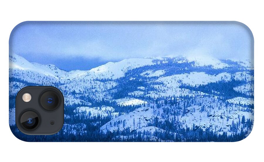 Train iPhone 13 Case featuring the photograph The SIERRA NEVADA MOUNTAIN RANGE by Rail by John and Sheri Cockrell