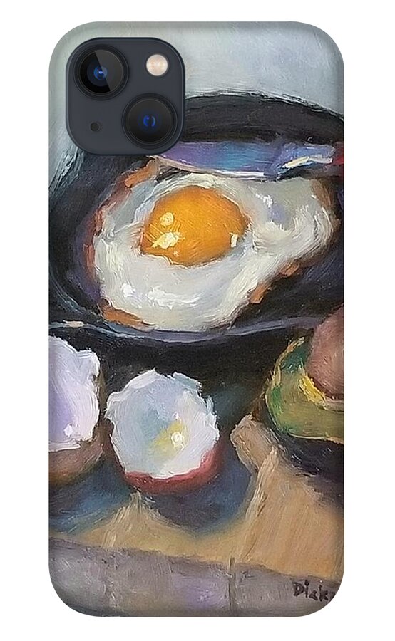 Impressionism iPhone 13 Case featuring the painting Skillet breakfast by Jeff Dickson