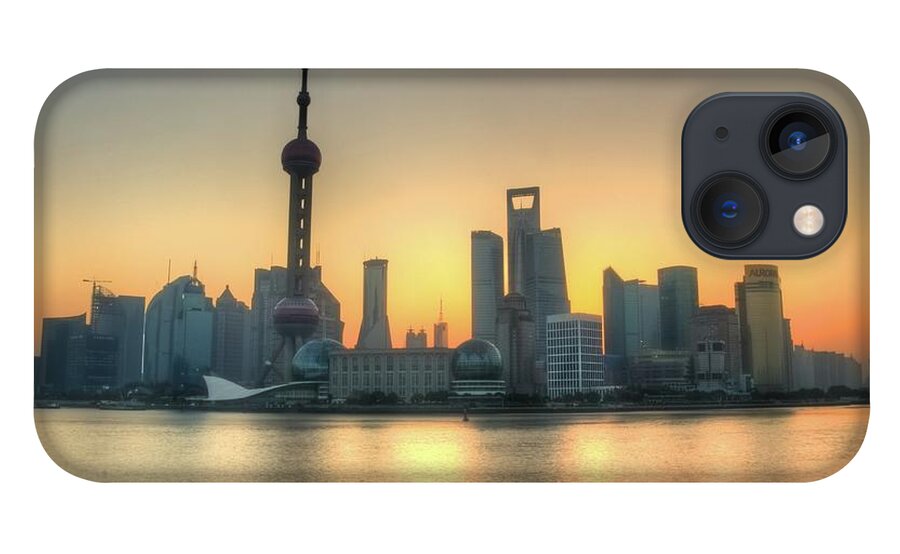The Bund iPhone 13 Case featuring the photograph Skyline At Sunrise by Photo By Dan Goldberger