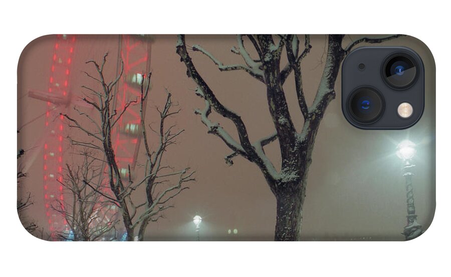Empty iPhone 13 Case featuring the photograph Snow On The South Bank Xl by Beholdingeye
