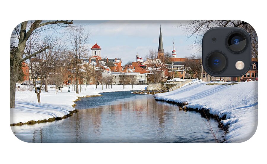 Scenics iPhone 13 Case featuring the photograph Snowy Frederick Maryland Park And by Williamsherman