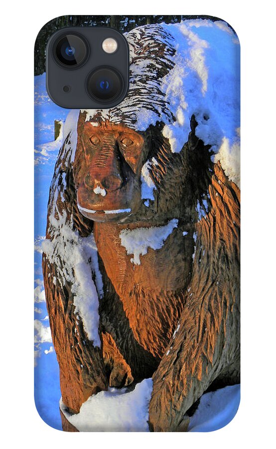 Snow iPhone 13 Case featuring the photograph Snowy Gorilla by Lachlan Main