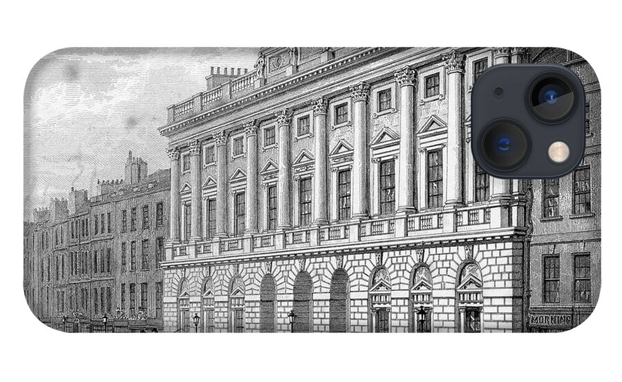 The Strand iPhone 13 Case featuring the digital art Somerset House by Duncan1890
