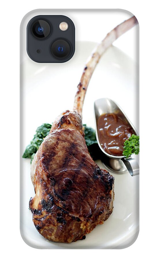 White Background iPhone 13 Case featuring the photograph Steak With Bone In It by Round Productions, Inc.