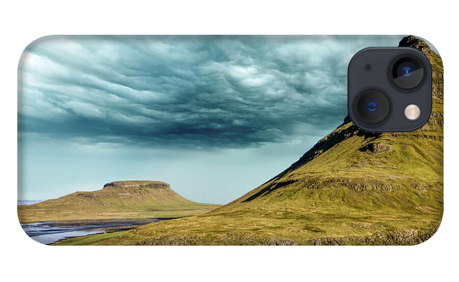 Iceland iPhone 13 Case featuring the photograph Stormy Church Mountain by David Letts