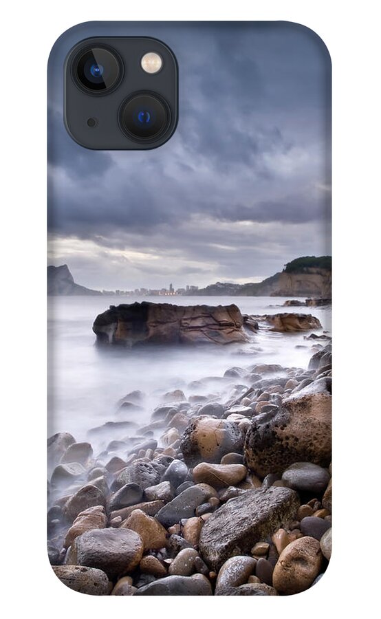 Seascape iPhone 13 Case featuring the photograph Stormy Seascape by Juan Vte. Muñoz