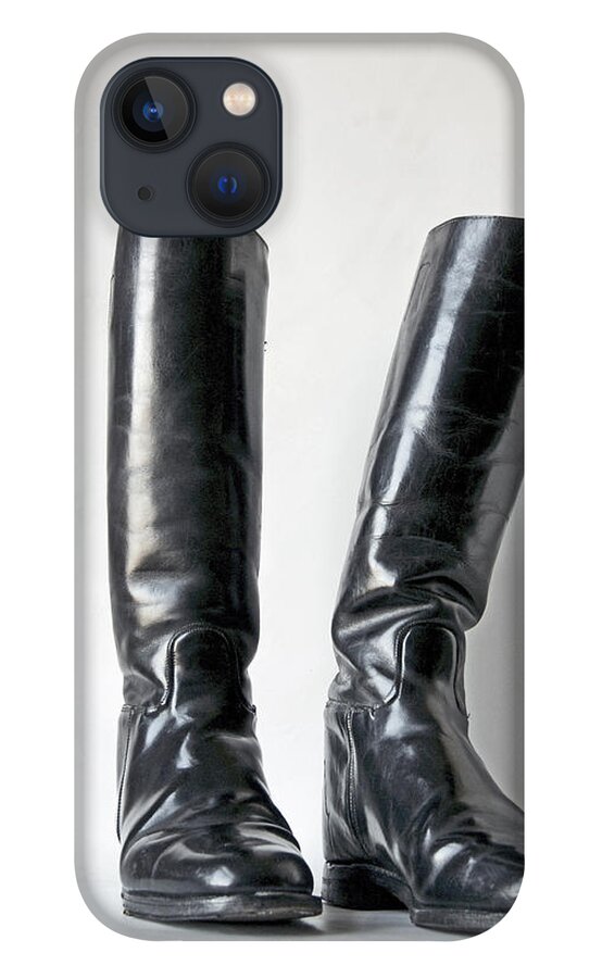 Studio iPhone 13 Case featuring the photograph STUDIO. Riding Boots. by Lachlan Main