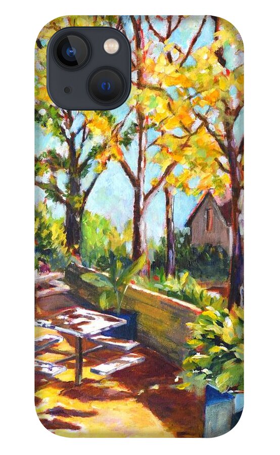 Garden iPhone 13 Case featuring the painting Summer in Edwards Garden, Toronto by Betty M M Wong
