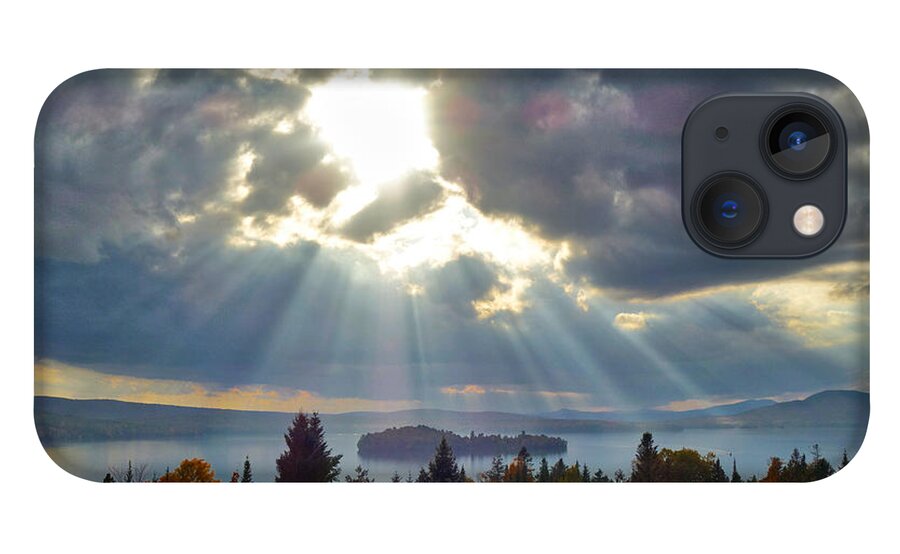 Sun iPhone 13 Case featuring the photograph Sun Rays Over Rangeley Lake by Russel Considine