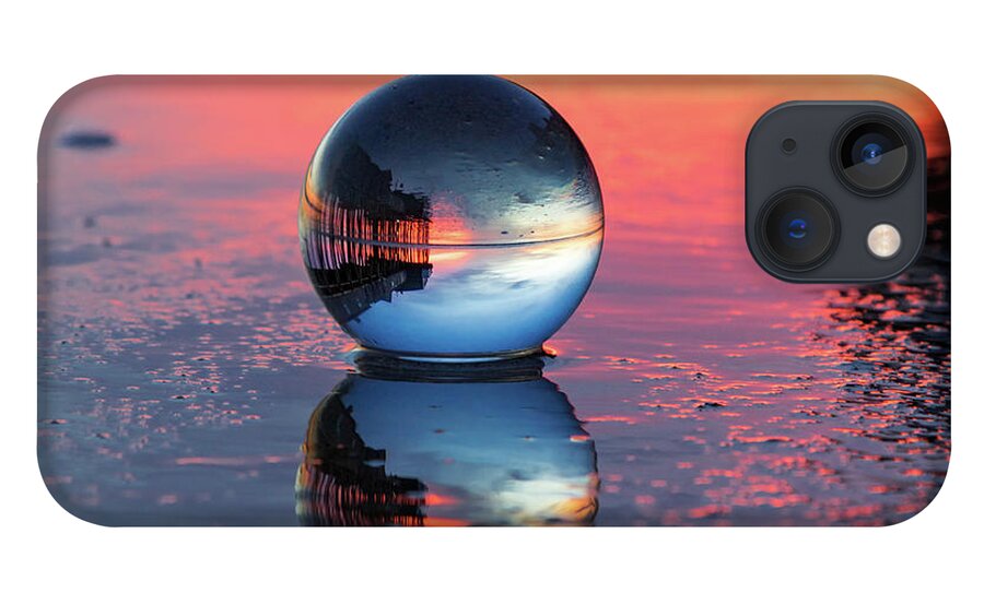 Crystal Globe iPhone 13 Case featuring the photograph Sunrise at the beach by Darryl Hendricks