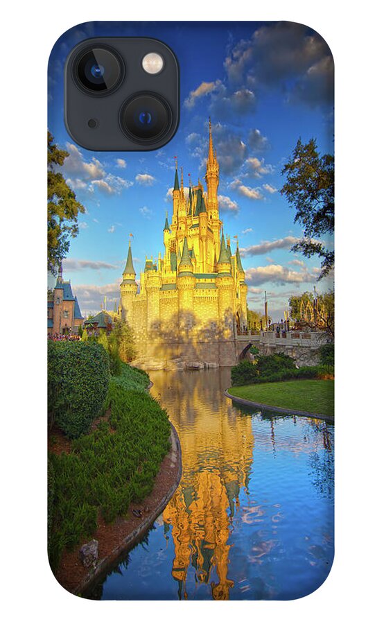 Walt Disney World iPhone 13 Case featuring the photograph Sunset at the Magic Kingdom by Mark Andrew Thomas