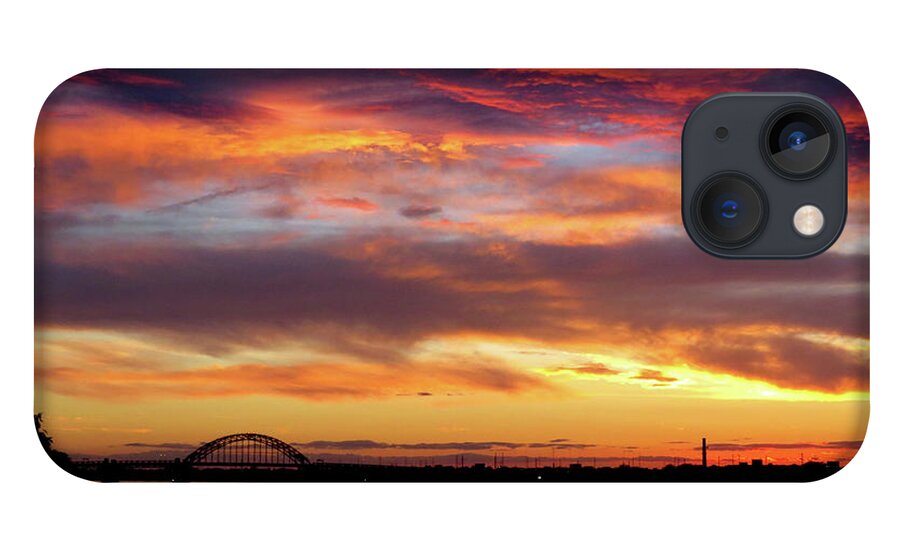 Sunsets iPhone 13 Case featuring the photograph Sunset on the Delaware No. Two by Linda Stern