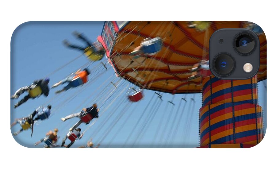 Fun iPhone 13 Case featuring the photograph Swing Ride In Chicago by Mikeew