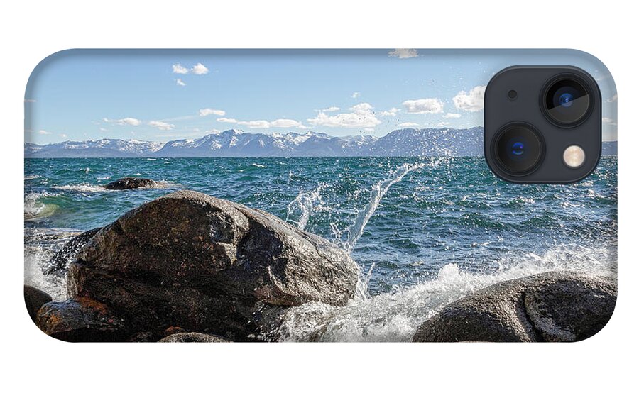 Lake Tahoe iPhone 13 Case featuring the photograph Tahoe Splash by Gary Geddes