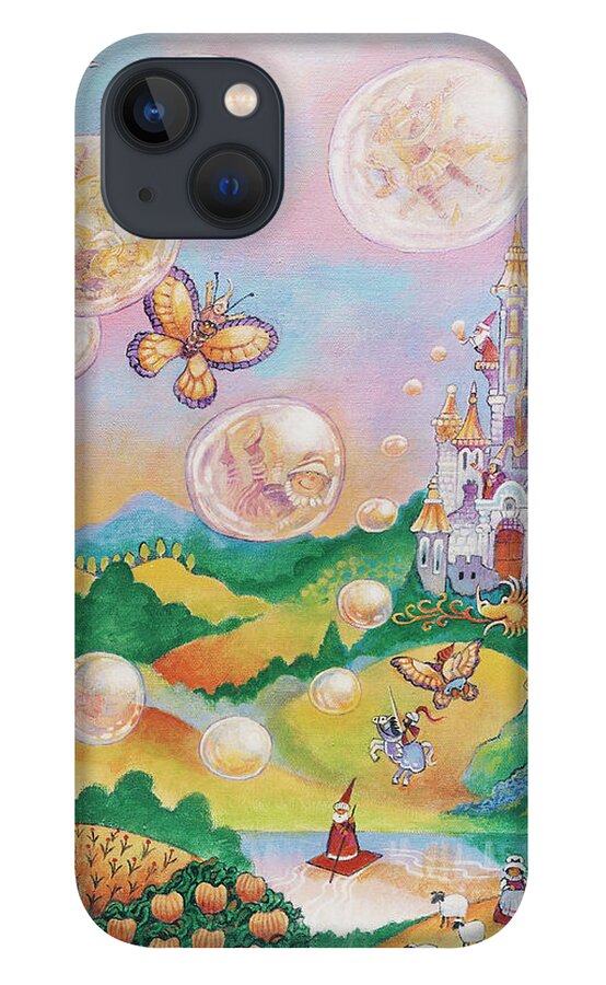 Bubble Fairies iPhone 13 Case featuring the painting The Bubble Fairies by Bill Bell
