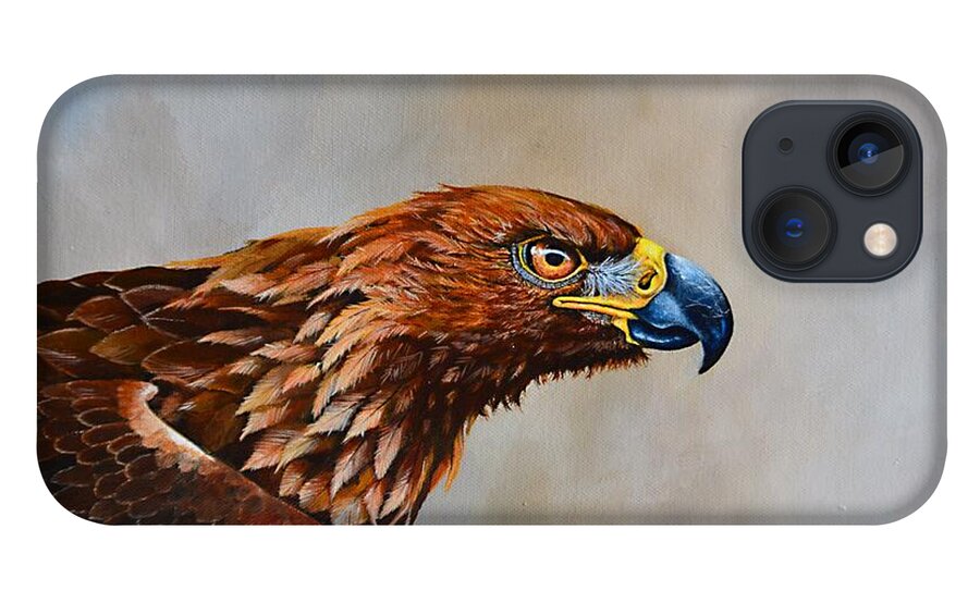 Birds iPhone 13 Case featuring the painting The Golden Eagle by Dana Newman