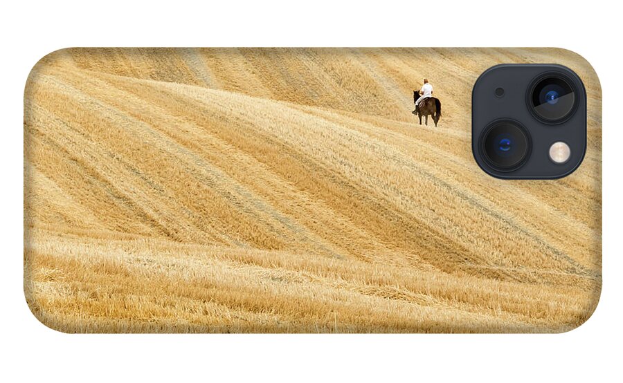 Horse iPhone 13 Case featuring the photograph The Golden Fields Of Tuscany by Henrique Feliciano Photography