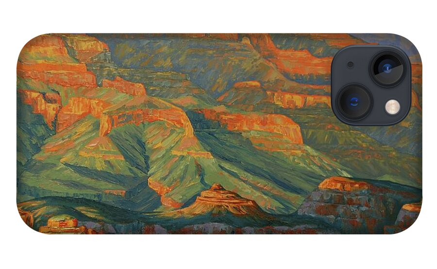 Grand Canyon iPhone 13 Case featuring the painting The Grand Canyon by Cheryl Fecht
