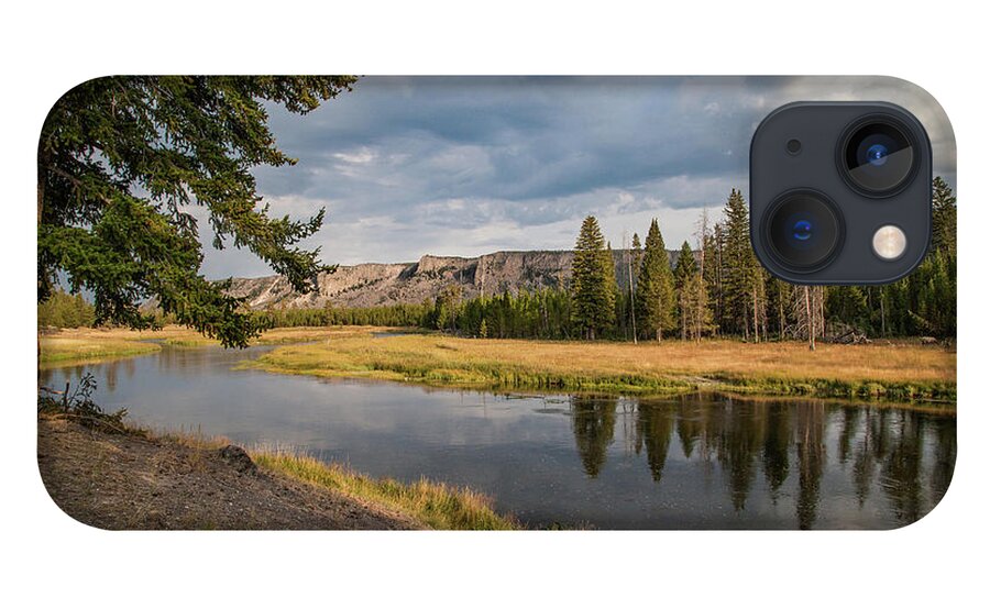 Madison River iPhone 13 Case featuring the photograph The Madison River at West Yellowstone by Lon Dittrick