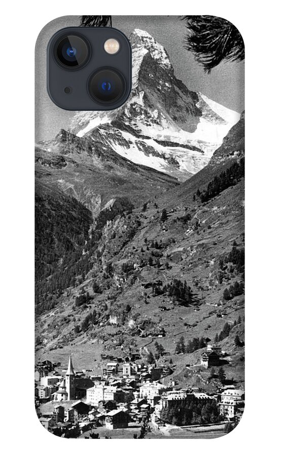 1940s iPhone 13 Case featuring the photograph The Matterhorn Mountain by Underwood Archives