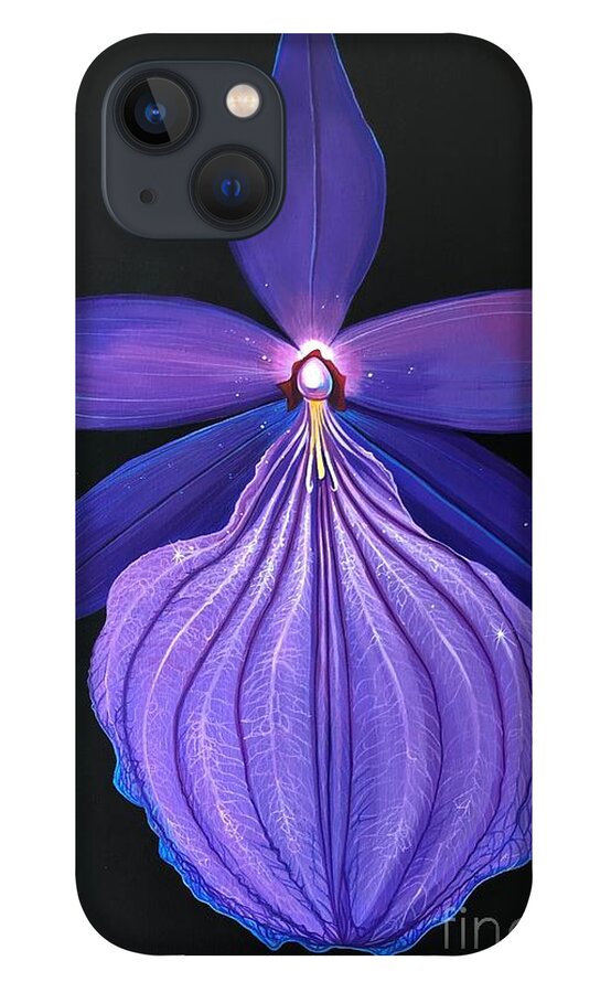 Orchid iPhone 13 Case featuring the painting The Mystic by Hunter Jay