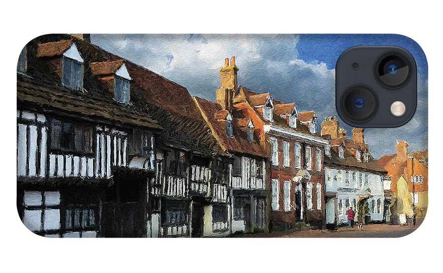  iPhone 13 Case featuring the digital art The Old High Street by Julian Perry