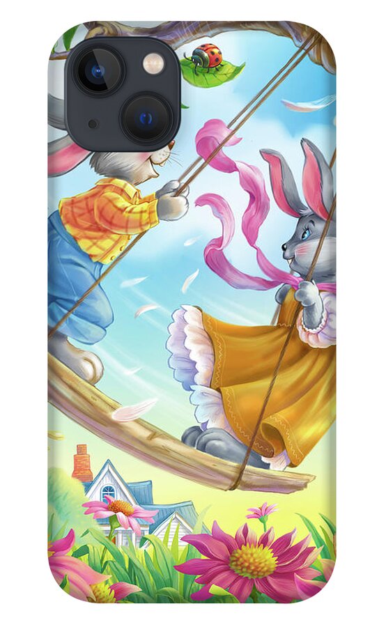 The Swing iPhone 13 Case featuring the digital art The Swing by Olga Kovaleva