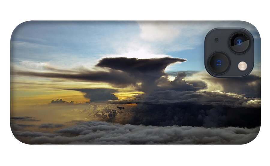 Thunderstorm iPhone 13 Case featuring the photograph Thunderstorm During Sunset Over Ibiza by By Ltce