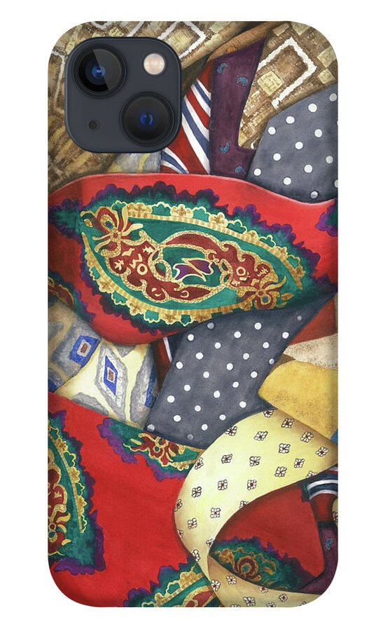 Ties iPhone 13 Case featuring the painting Tie One On by Lori Taylor