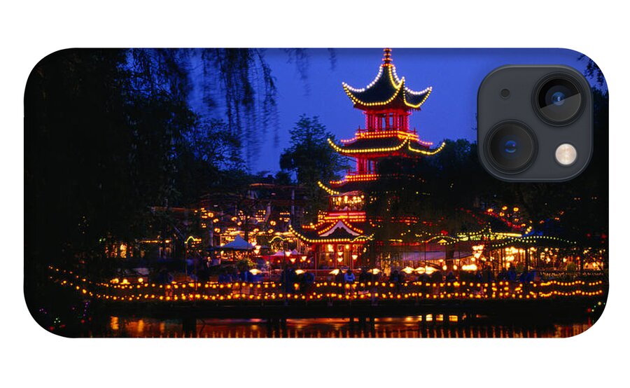 Pagoda iPhone 13 Case featuring the photograph Tivoli Gardens Chinese Pagoda by Anders Blomqvist