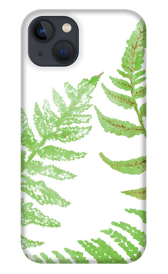 Tossed iPhone 13 Case featuring the painting Tossed Ferns II by Janice Gaynor