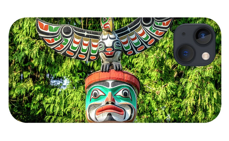 Totem Eagle And Canoe iPhone 13 Case featuring the photograph Totem Eagle And Canoe by Tammy Wetzel