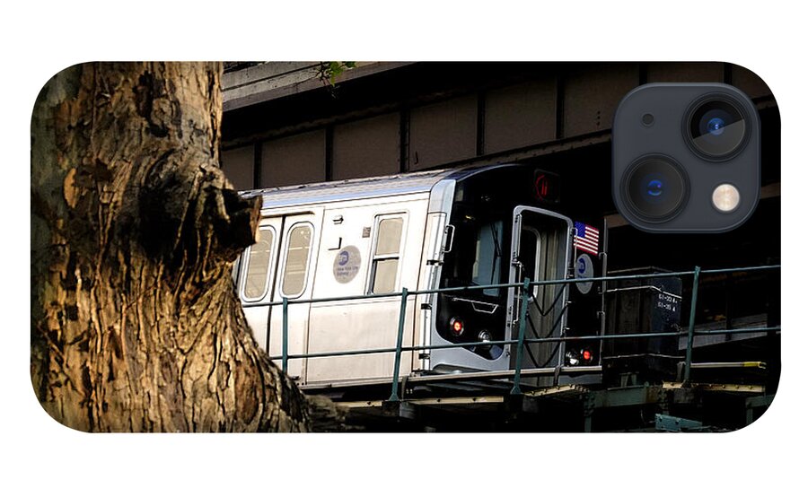 Subway iPhone 13 Case featuring the photograph Tree and Train by Steve Ember