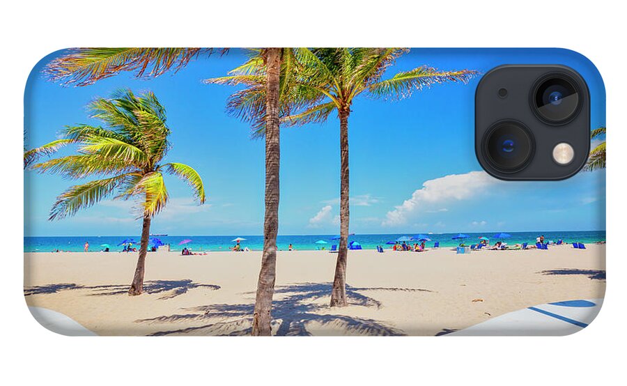 Estock iPhone 13 Case featuring the digital art Tropical Beach by Claudia Uripos