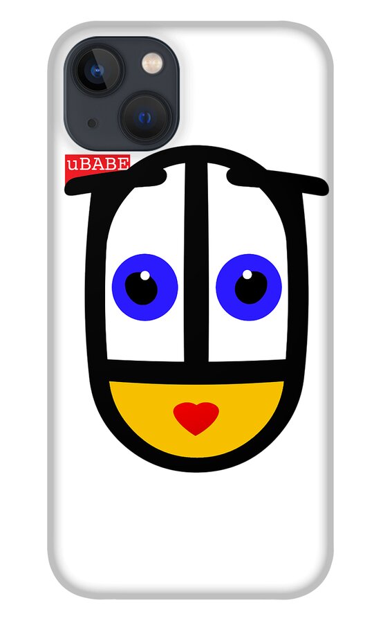 Ubabe Face iPhone 13 Case featuring the digital art uBABE Logo by Ubabe Style