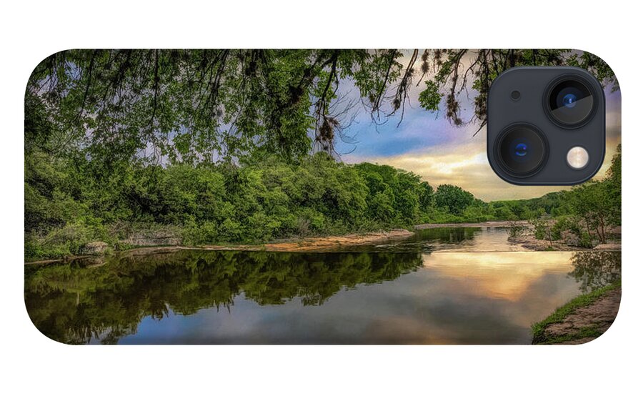 Texas-san Gabriel River iPhone 13 Case featuring the photograph Under The Big Oak Tree by G Lamar Yancy