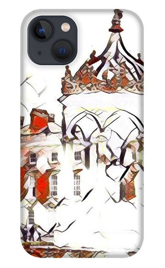 Wall Art iPhone 13 Case featuring the digital art Untitled 8 by Cepiatone Fine Art Callie E Austin