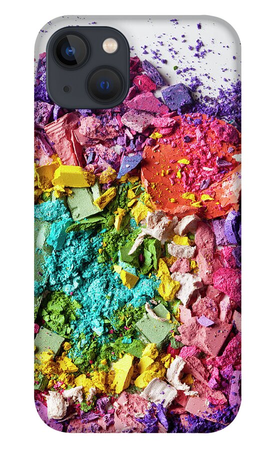 Heap iPhone 13 Case featuring the photograph Various Crushed Up Make-up Powder by Larry Washburn