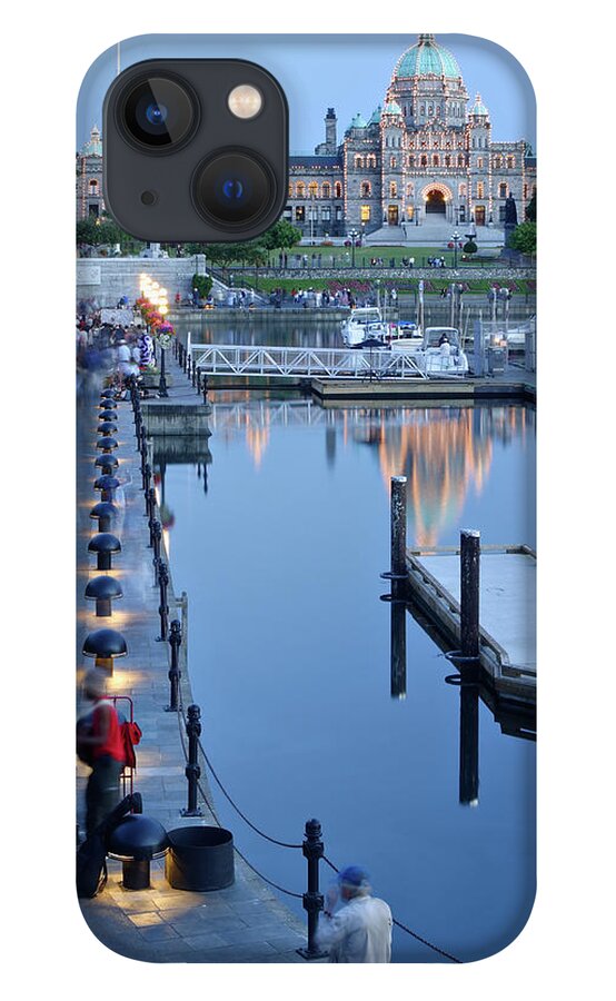 Vancouver Island iPhone 13 Case featuring the photograph Victoria At Night by S. Greg Panosian