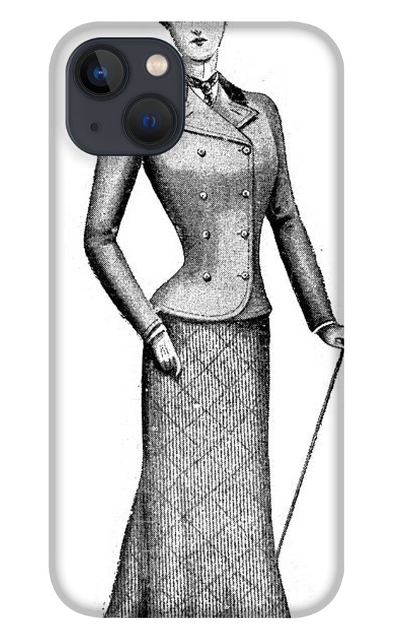 Headwear iPhone 13 Case featuring the digital art Victorian Fashion by Duncan1890
